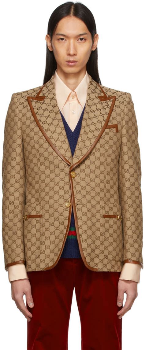 gucci monogram blazer|gucci monogrammed cotton shirt.